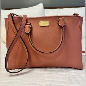 Michael Kors Kellen Medium Leather Satchel - Antique Rose